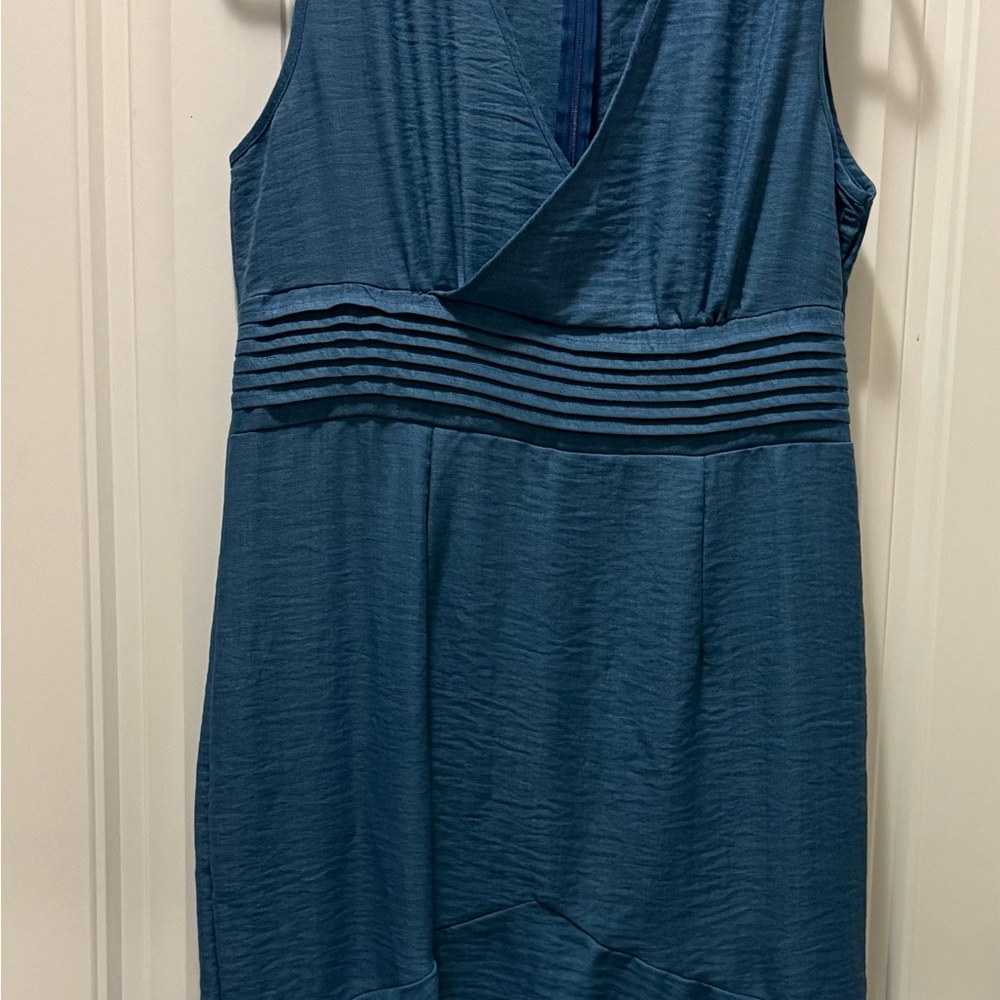 SHEIN Denim Blue V-Neck Top